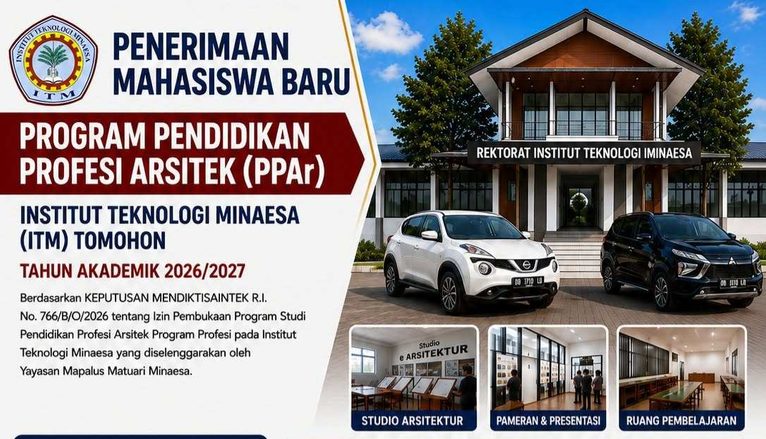 Penerimaan Mahasiswa Baru Program Profesi Arsitek (PPAr) Tahun Akademik 2026/2027
